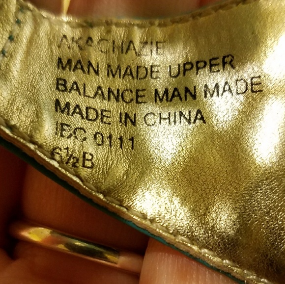 Anne Klein Iflex Teal & Silver Sandals Size 6.5 - Picture 5 of 6